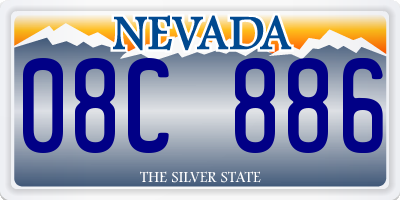 NV license plate 08C886