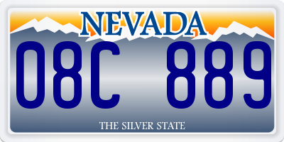 NV license plate 08C889