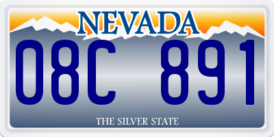 NV license plate 08C891