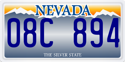 NV license plate 08C894