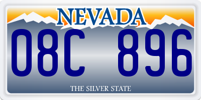 NV license plate 08C896