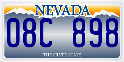 NV license plate 08C898