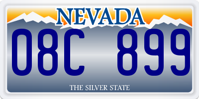 NV license plate 08C899