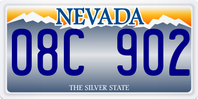 NV license plate 08C902