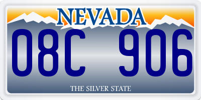 NV license plate 08C906