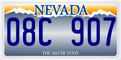 NV license plate 08C907