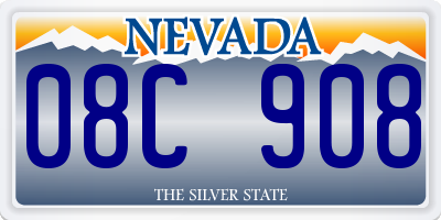 NV license plate 08C908