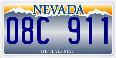 NV license plate 08C911