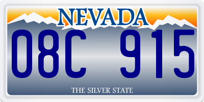 NV license plate 08C915