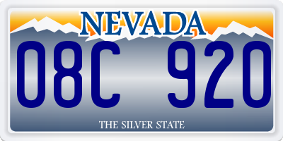 NV license plate 08C920