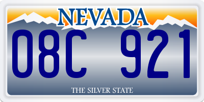NV license plate 08C921