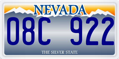 NV license plate 08C922