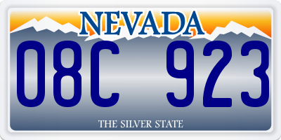 NV license plate 08C923