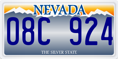 NV license plate 08C924
