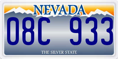 NV license plate 08C933