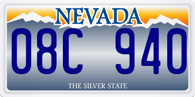 NV license plate 08C940