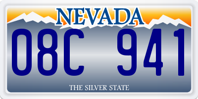 NV license plate 08C941