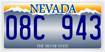 NV license plate 08C943