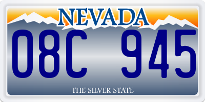 NV license plate 08C945