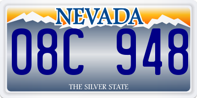 NV license plate 08C948