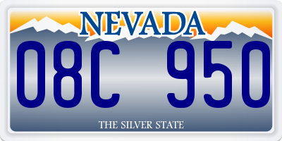 NV license plate 08C950