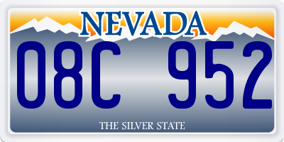 NV license plate 08C952