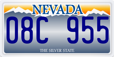 NV license plate 08C955