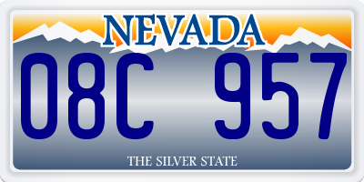 NV license plate 08C957