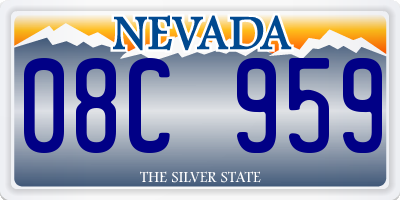 NV license plate 08C959