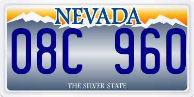 NV license plate 08C960