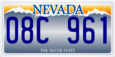 NV license plate 08C961