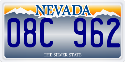 NV license plate 08C962