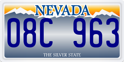 NV license plate 08C963