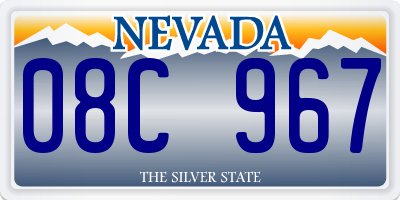 NV license plate 08C967