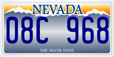 NV license plate 08C968