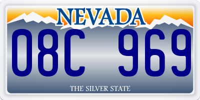NV license plate 08C969