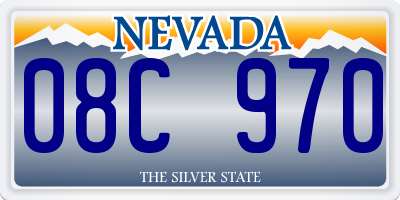 NV license plate 08C970
