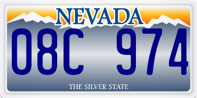 NV license plate 08C974