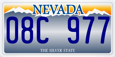 NV license plate 08C977