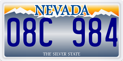 NV license plate 08C984