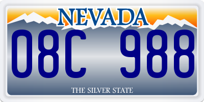 NV license plate 08C988