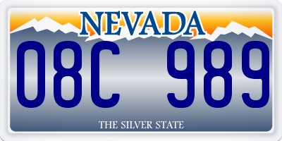 NV license plate 08C989