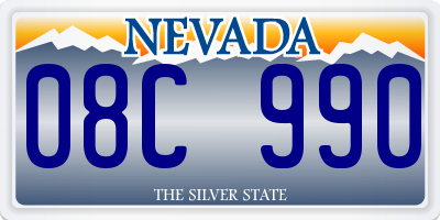 NV license plate 08C990
