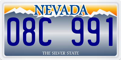 NV license plate 08C991