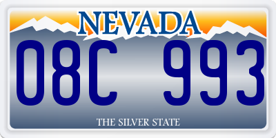 NV license plate 08C993