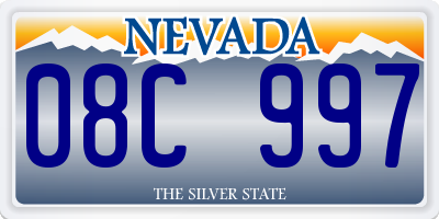 NV license plate 08C997