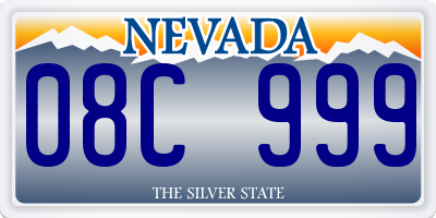 NV license plate 08C999