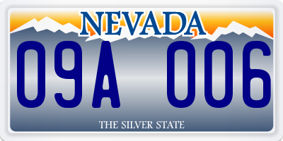 NV license plate 09A006