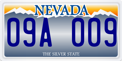 NV license plate 09A009