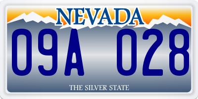 NV license plate 09A028